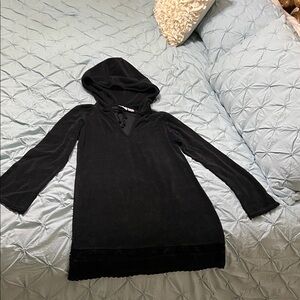 Newport News Black Hooded Top